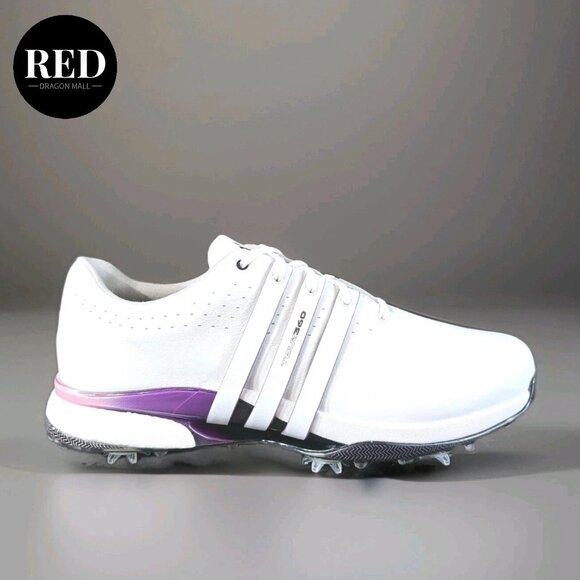 Adidas Tour360 24 Golf Shoes White Shadow Fig Black IE3366 - Men's Size 11 - Picture 6 of 15